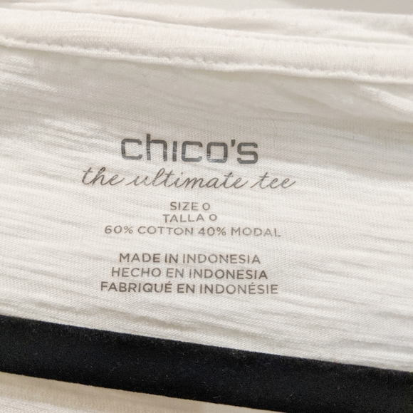 $$$ CHICO'S the ultimate tee white roll up sleeves - Picture 5 of 6